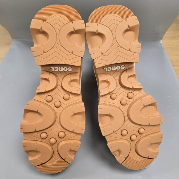 SOREL Brex Chelsea Boot Pull On Ankle Bootie Natural Sea Salt Leather Size 8 - Picture 11 of 12